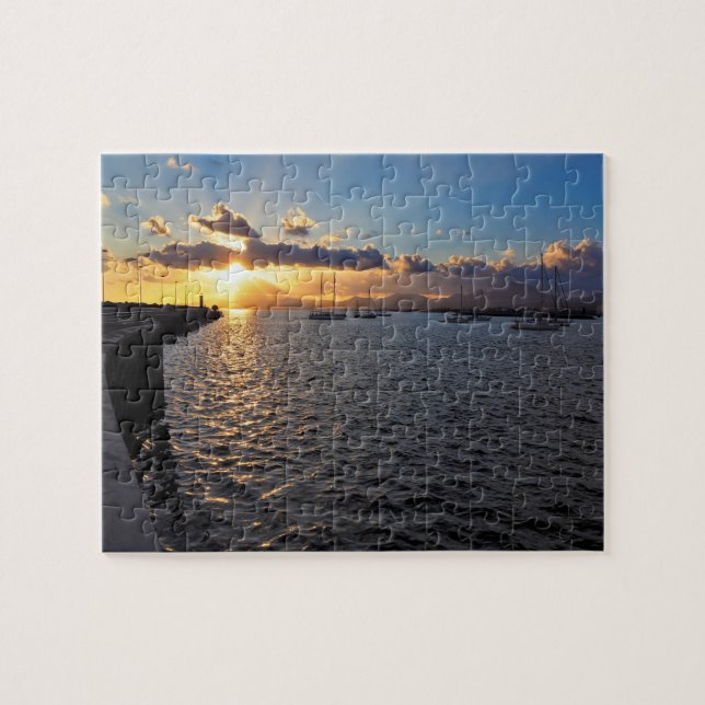 Sonnenuntergang in Arrecife, Lanzarote, Jigsaw Puz (Horizontal)
