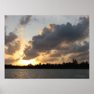 Sonnenuntergang in Bahamas 01 Poster