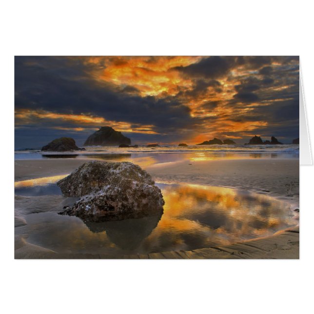 Sonnenuntergang in Bandon, Oregon (Vorderseite (Horizontal))