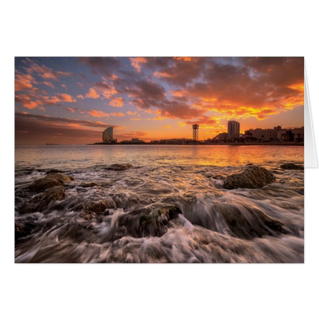 Sonnenuntergang in Barcelona (Vorderseite (Horizontal))