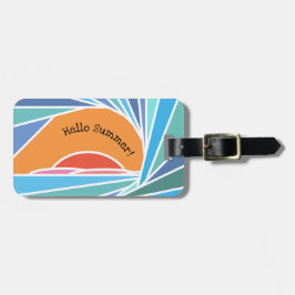 Sonnenuntergang in Barrel Wave Gepäckanhänger