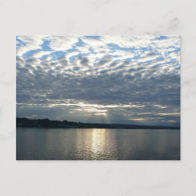 Sonnenuntergang in British Columbia Canadian Seasc Postkarte (Vorderseite)