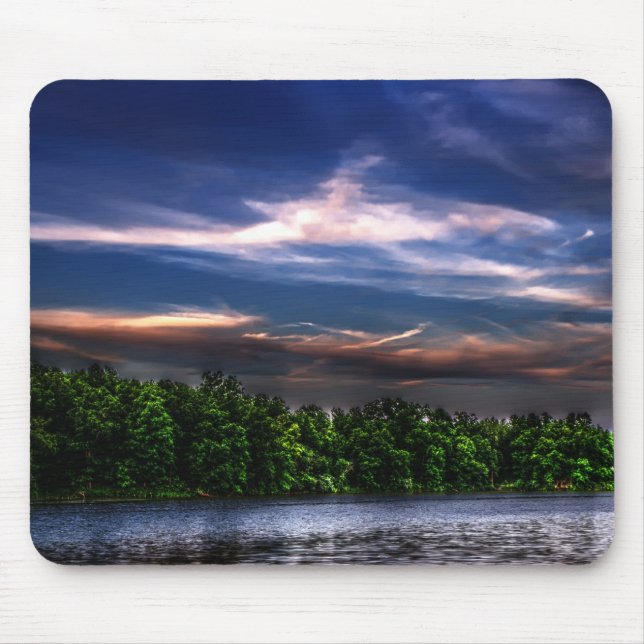 Sonnenuntergang in dem See Mousepad (Vorne)