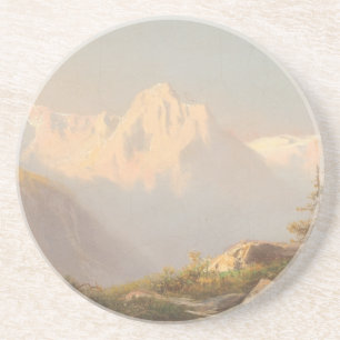 Sonnenuntergang in den Bergen - Carl Lafite Getränkeuntersetzer