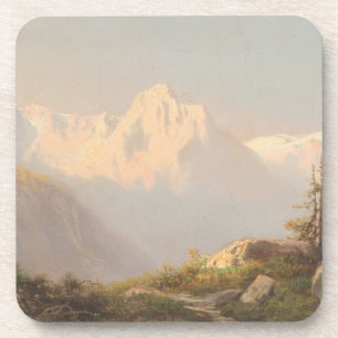 Sonnenuntergang in den Bergen - Carl Lafite Getränkeuntersetzer