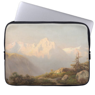 Sonnenuntergang in den Bergen - Carl Lafite Laptopschutzhülle