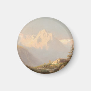 Sonnenuntergang in den Bergen - Carl Lafite Magnet