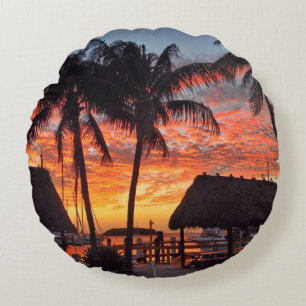 Sonnenuntergang in den Florida Keys Rundes Kissen