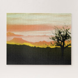 Sonnenuntergang in den Hügeln