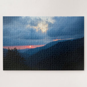 Sonnenuntergang in den Smoky-Bergen - 20x30