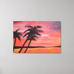 Sonnenuntergang in den Tropen Leinwanddruck