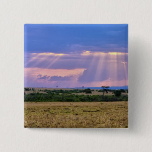 Sonnenuntergang in der Masai Mara. Button