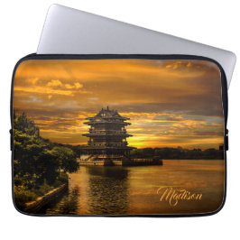 Sonnenuntergang in der Nähe von Yixing individuell Laptopschutzhülle