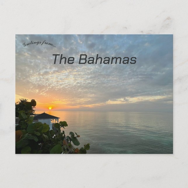 Sonnenuntergang in der neuen Versorgung Die Bahama Postkarte (Vorderseite)