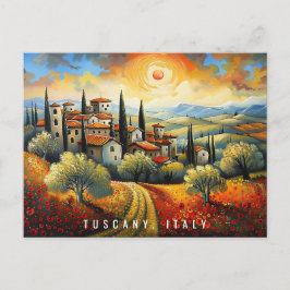 Sonnenuntergang in der Toskana | Italien Reise | A Postkarte