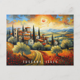 Sonnenuntergang in der Toskana | Italien Reise | A Postkarte