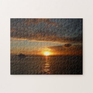 Sonnenuntergang in der tropischen Seenlandschaft S