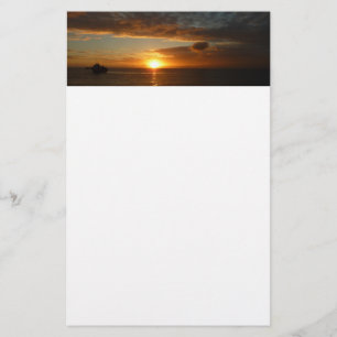 Sonnenuntergang in der tropischen Seenlandschaft S Briefpapier