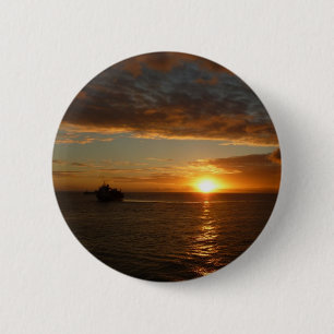 Sonnenuntergang in der tropischen Seenlandschaft S Button