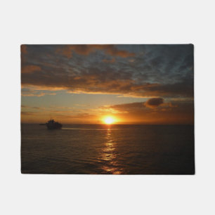 Sonnenuntergang in der tropischen Seenlandschaft S Fußmatte