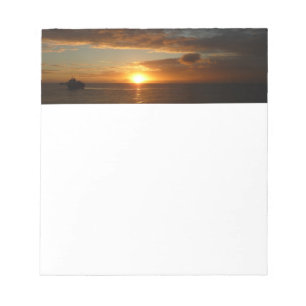 Sonnenuntergang in der tropischen Seenlandschaft S Notizblock