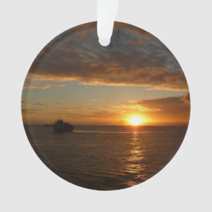 Sonnenuntergang in der tropischen Seenlandschaft S Ornament