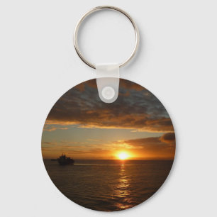 Sonnenuntergang in der tropischen Seenlandschaft S Schlüsselanhänger