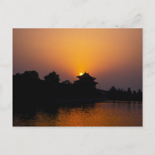 Sonnenuntergang in der Verbotenen Stadt - Peking, Postkarte