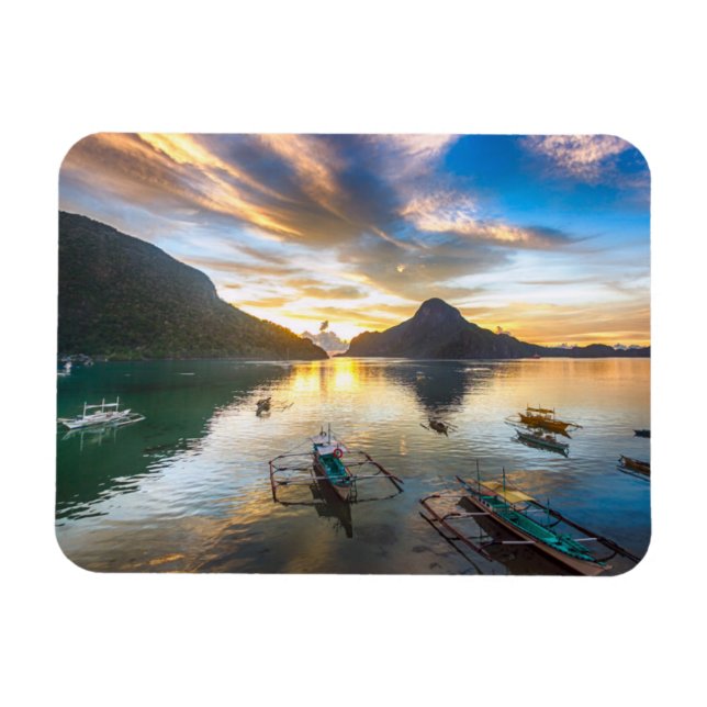 Sonnenuntergang in El Nido Magnet (Horizontal)