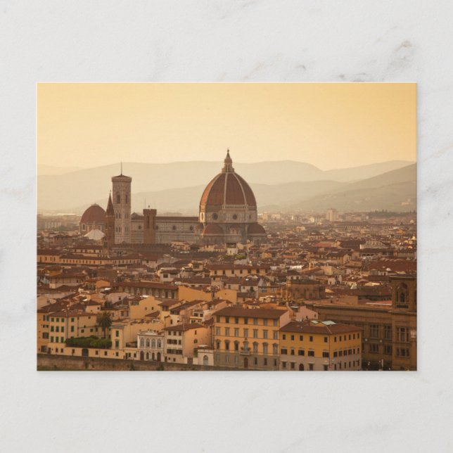 Sonnenuntergang in Florenz Postkarte (Vorderseite)