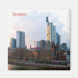 Sonnenuntergang in Frankfurt, Deutschland Magnet
