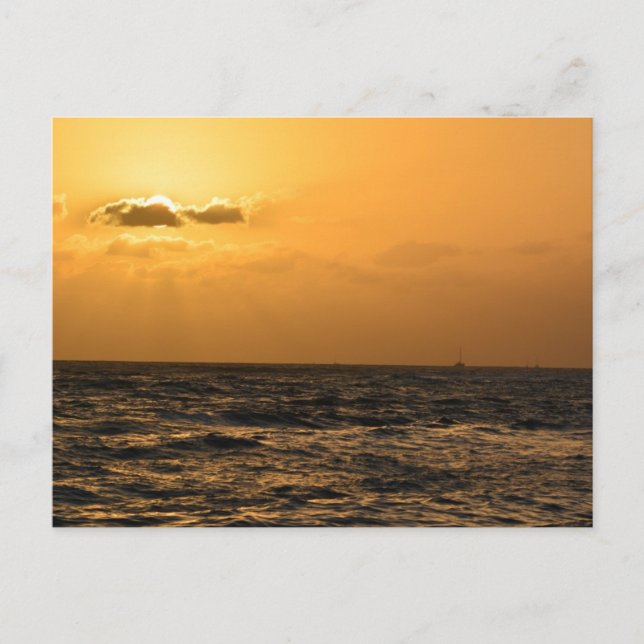 Sonnenuntergang in Hawaii bei Koloa Postkarte (Vorderseite)