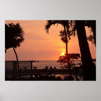 Sonnenuntergang in Hawaii Poster
