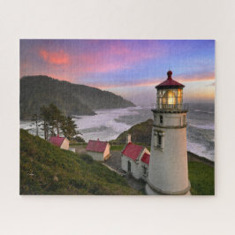 Sonnenuntergang in Heceta Head Lighthouse an der O