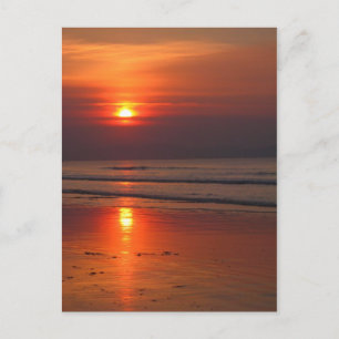 Sonnenuntergang in Irland - Irische See - Postkart Postkarte