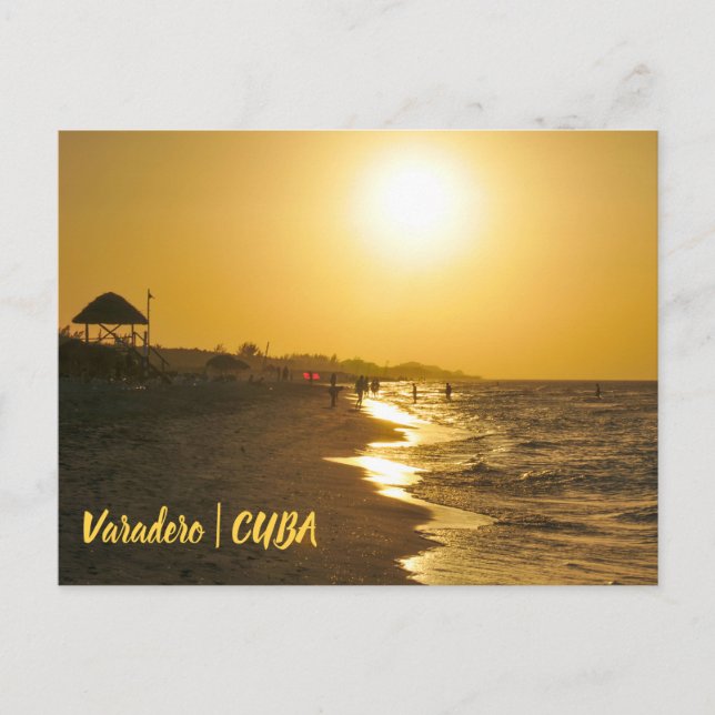 Sonnenuntergang in Kuba Postkarte (Vorderseite)
