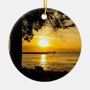 Sonnenuntergang in Lahaina Keramikornament