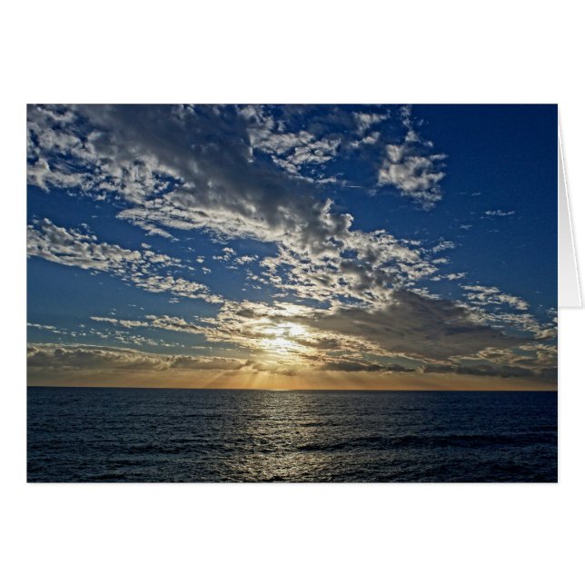 Sonnenuntergang in Ligurien - Cinque Terre Card (Vorderseite (Horizontal))