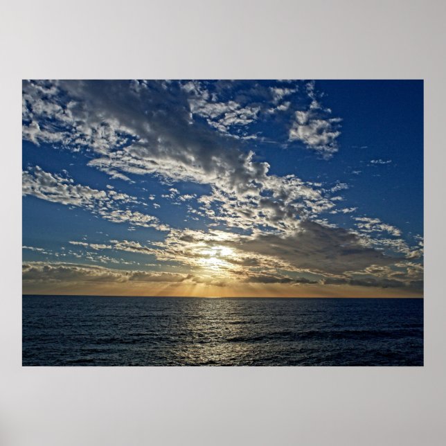 Sonnenuntergang in Ligurien - das Cinque Terre, It Poster (Vorne)