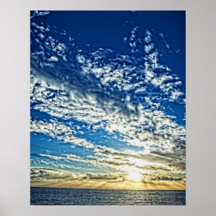 Sonnenuntergang in Ligurien - das Cinque Terre, It Poster