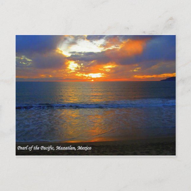 Sonnenuntergang in Mazatlan Mexiko Postkarte (Vorderseite)