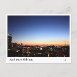 Sonnenuntergang in Melbourne Postkarte