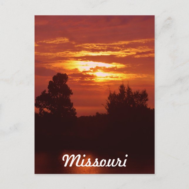 Sonnenuntergang in Missouri Postkarte (Vorderseite)