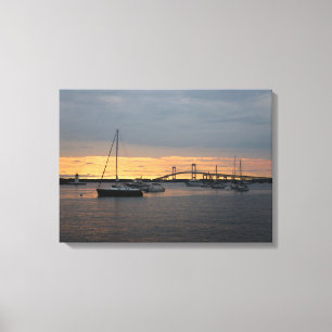 Sonnenuntergang in Newport, RI - Leinwand