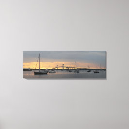 Sonnenuntergang in Newport, RI - Panorama-Leinwand Leinwanddruck