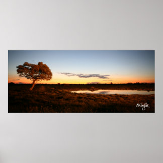 Sonnenuntergang in Okakuejo Poster