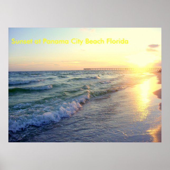 Sonnenuntergang in Panama City Beach Florida Poster (Vorne)