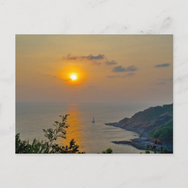 Sonnenuntergang in Phuket Postkarte (Vorderseite)
