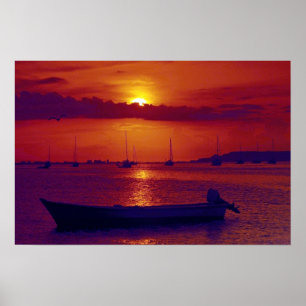 Sonnenuntergang in Puerto la Cruz, Venezuela Poster