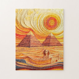 Sonnenuntergang in Pyramiden und Sphinx